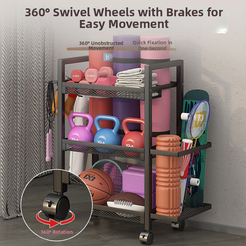 Съхранителна кошница за фитнес оборудване, модел ZA, железна конструкция, минималистичен стил, 1 бр.