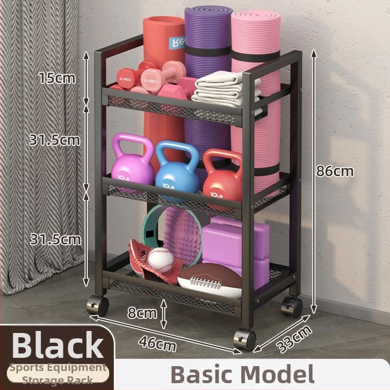 Съхранителна кошница за фитнес оборудване, модел ZA, железна конструкция, минималистичен стил, 1 бр.