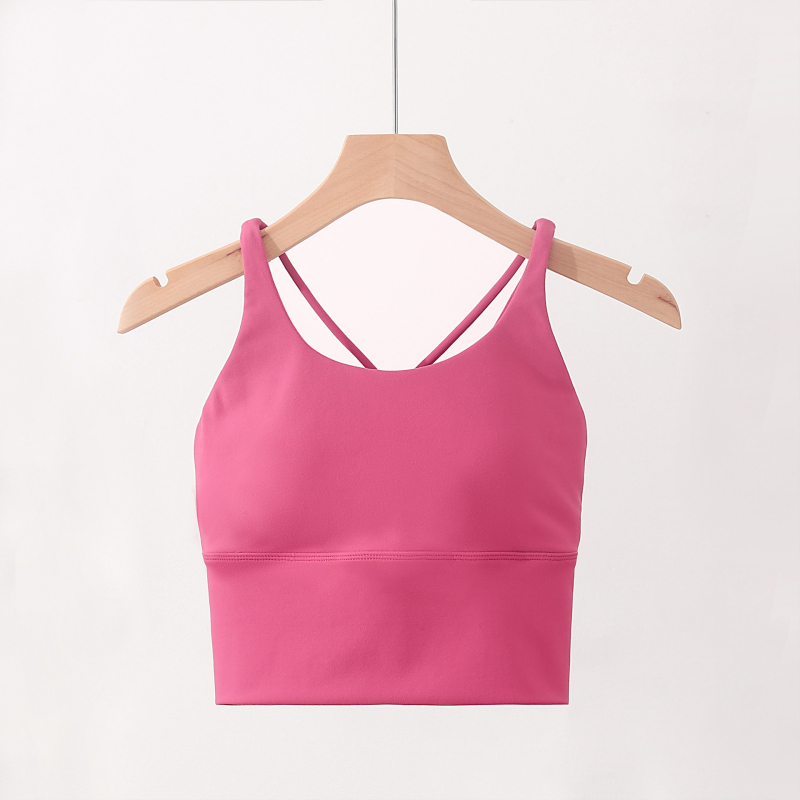 Αθλητικό σουτιέν-τοπ Lulu με επένδυση, βασικό ύφασμα 87% νάιλον, επένδυση 13% ελαστάνη, σταθερές διπλές τιράντες, πλήρες καλύμμα με λεπτά διαμορφωμένα cups, γρήγορο στέγνωμα, για τρέξιμο, γυμναστική, ποδηλασία, ορειβασία