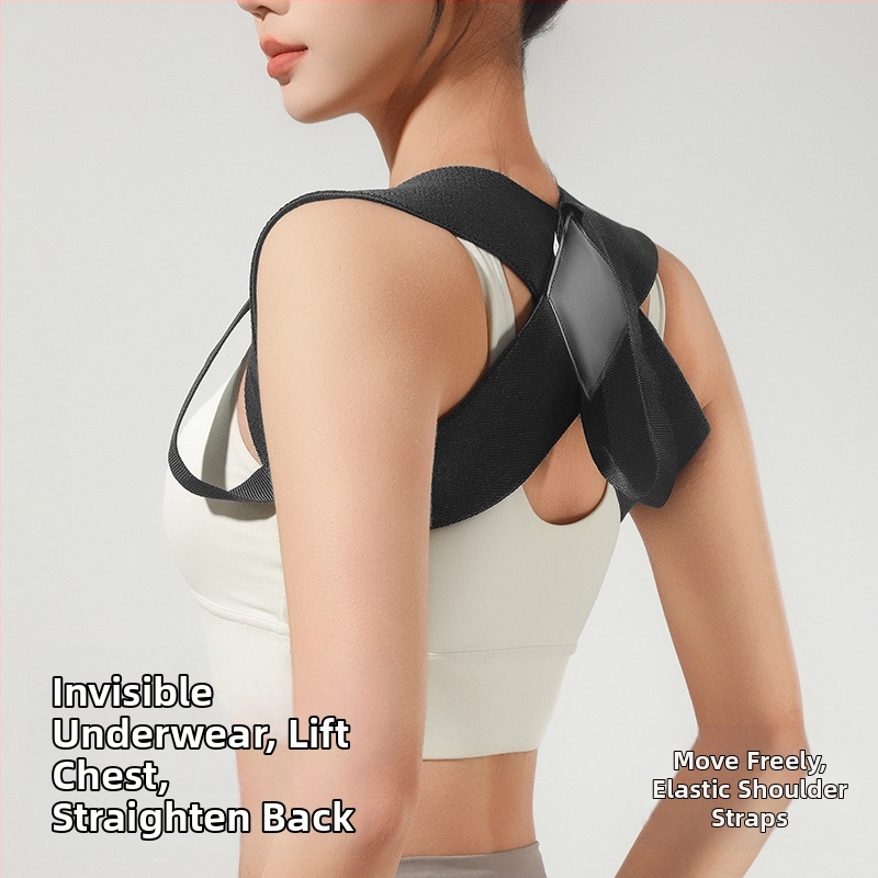 Centură de antrenament pentru umeri cu spate deschis, poliester, protecție pentru umeri, utilizare universală, pentru yoga