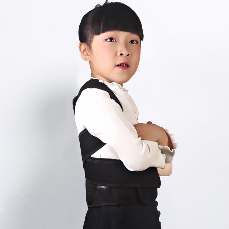 Dječji korektor držanja tijela s ljepljivim trakama, protiv kifoze, rastezljiva potpora leđa — Model LK-0041, 2021