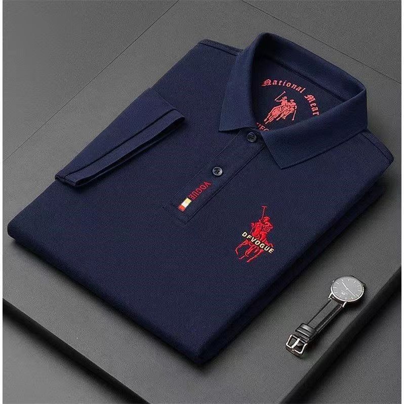 Polo majica kratkih rukava, labav kroj, izvezena slova, poliester tkanina