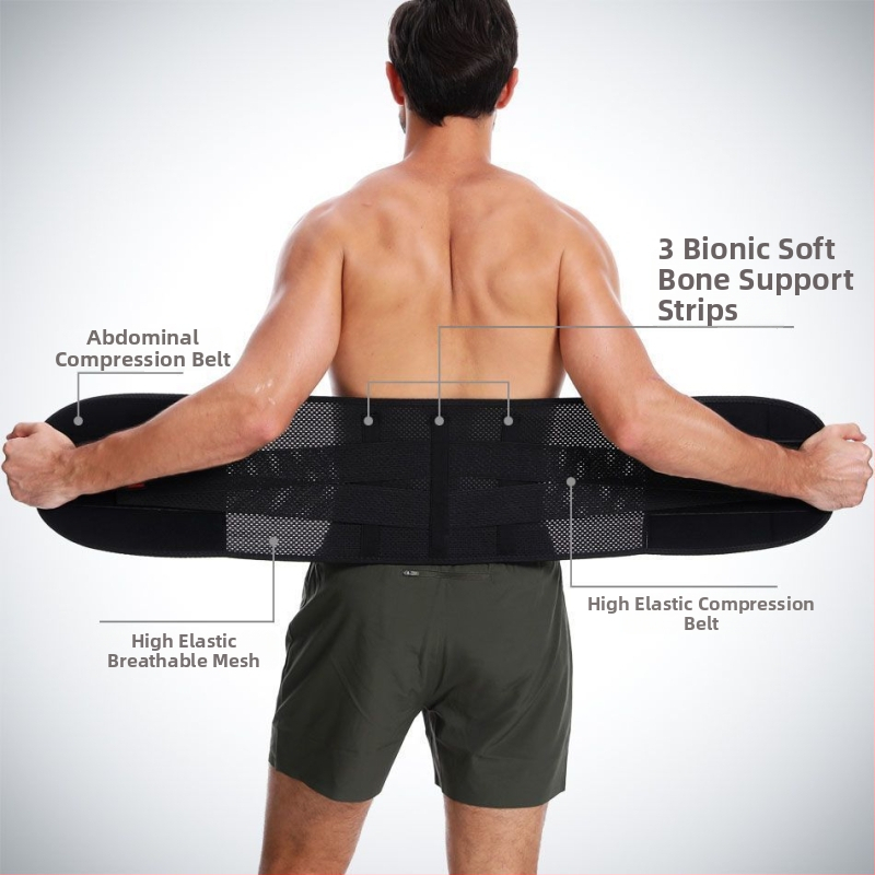 Bedrový ochranný pás – univerzálny fitness pás, priedušný polyesterový materiál, podpora bedrovej oblasti, formovanie a stabilizácia, vhodný pre fyzioterapiu a bolesti chrbta