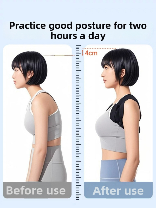 Curea pentru corectarea posturii spatelui, din fibre de poliester, protecție pentru umeri, universală, potrivită pentru yoga