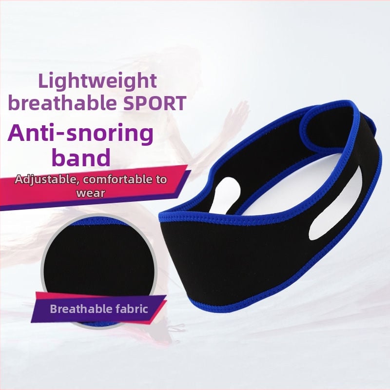 Pás proti chrápaniu s oporou brady na korekciu dýchania ústami počas spánku (Materiál: Nylon; Značka: Double power; Vhodné pre: univerzálne; Použitie: spánok; Balenie: 300 ks)