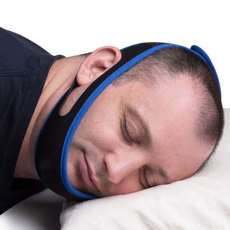 Pás proti chrápaniu s oporou brady na korekciu dýchania ústami počas spánku (Materiál: Nylon; Značka: Double power; Vhodné pre: univerzálne; Použitie: spánok; Balenie: 300 ks)