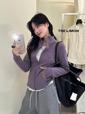 Ženska jakna u korejskom stilu, ležerni kroj, stojeći ovratnik, zatvarač, spandex