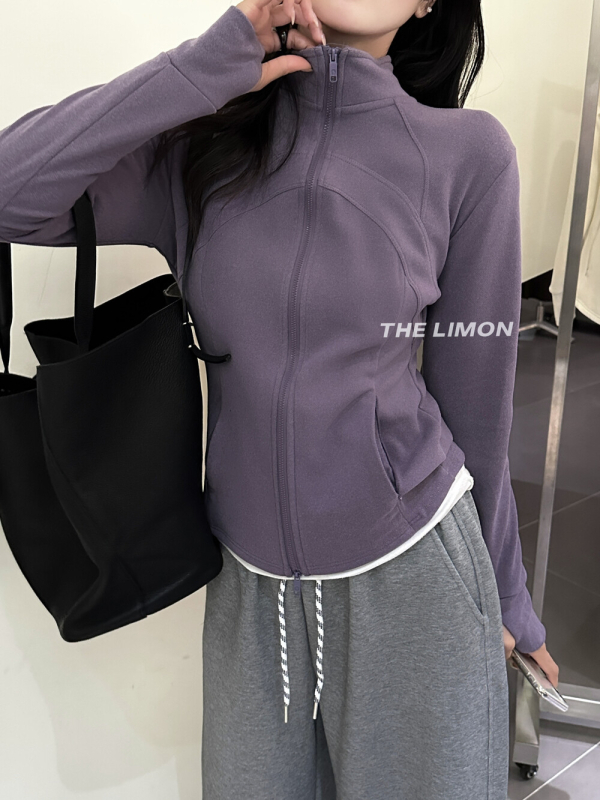 Ženska jakna u korejskom stilu, ležerni kroj, stojeći ovratnik, zatvarač, spandex