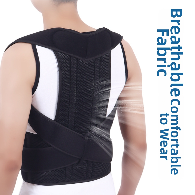 Chrbtový imobilizér, pás na korekciu držania tela, priedušný polyester, nastaviteľný, na všetky ročné obdobia