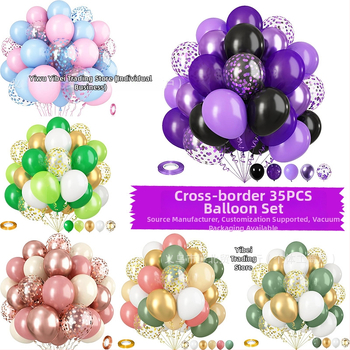 Latex dekoratív kerek lufik készlet – logó nélkül; alkalmas karácsonyra, Valentin-napra és kínai Valentin-napra