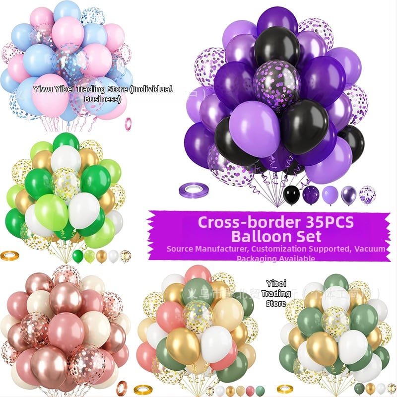 Latex dekoratív kerek lufik készlet – logó nélkül; alkalmas karácsonyra, Valentin-napra és kínai Valentin-napra