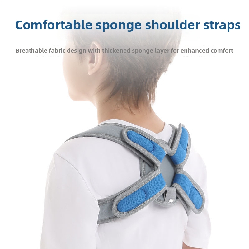 Detský pás na fixáciu kľúčnej kosti s oporou chrbta, ochrana lopatky, model B502-9, priedušný materiál