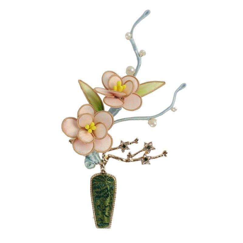 Брошка, форма на цвете, ръчна изработка, двойна употреба, зимна премиера 2025 г.