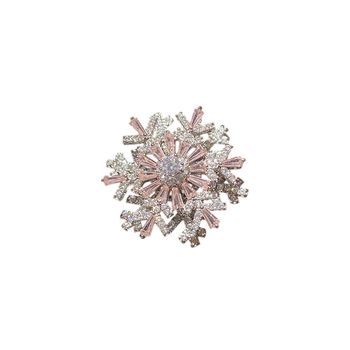 Bros s cvjetnim oblikom od cirkonija, elektroplatiranje, lagani luksuzni stil, za žene