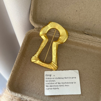 Брошка от сплав, геометрична форма, електроплакиране, стил от средата на XX век, декоративен аксесоар