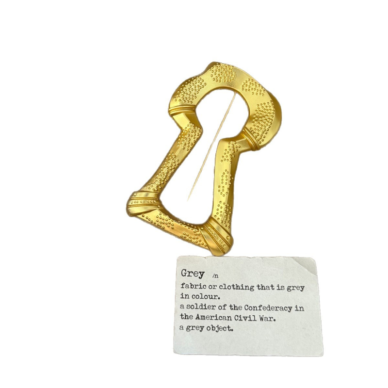 Брошка от сплав, геометрична форма, електроплакиране, стил от средата на XX век, декоративен аксесоар