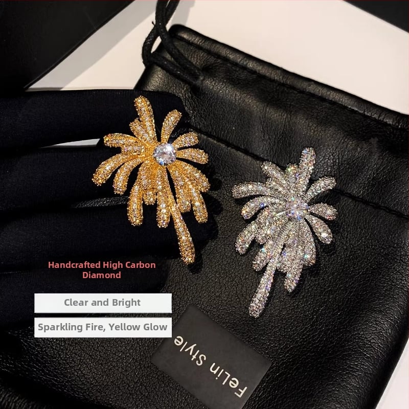 Брошка Hankou – диамантна форма, медно-покрита метална основа, електроплакирана, декоративна украса