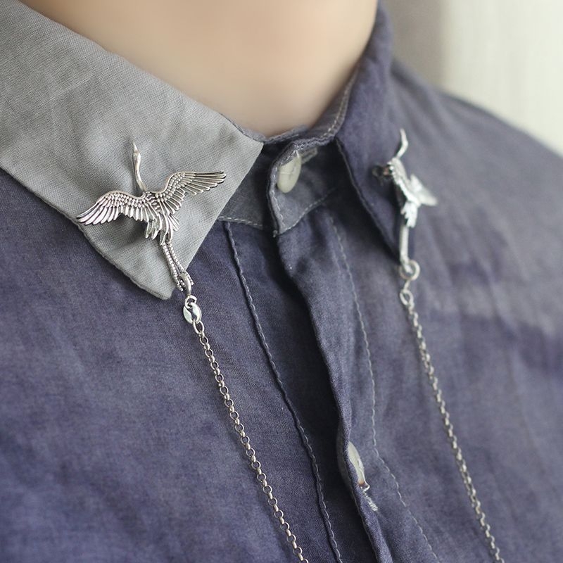 Брошка с висулка в античен стил, сплав с покритие от сребро, аксесоари за ханфу и чансон