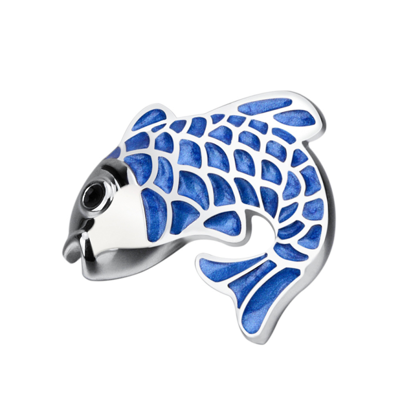 Брошка: мед, унисекс, мотив животни (риба кои), декоративна, номер JBP056A