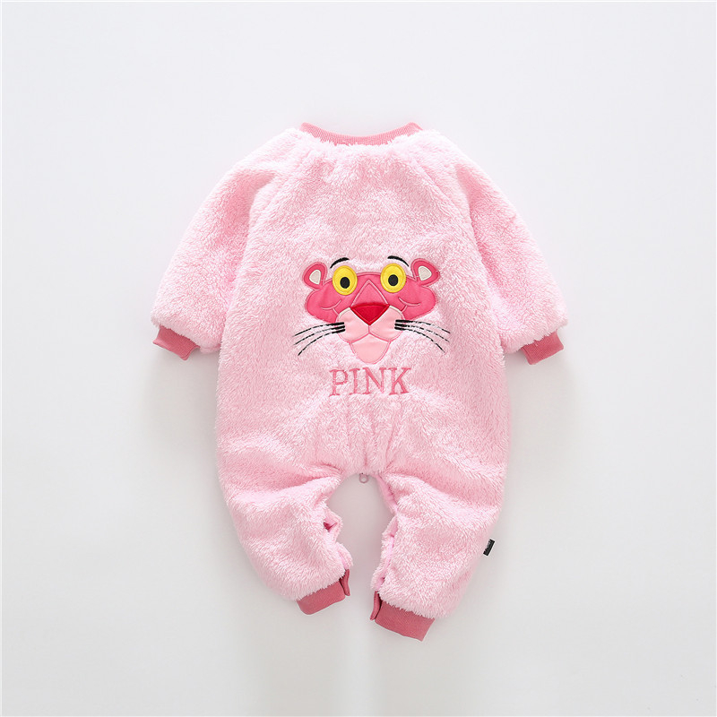 Детска пижама-комбинезон с подплата от фланел, унисекс, за деца на 1–3 г., 90% полиестер, нормална дебелина, подходяща за всички сезони