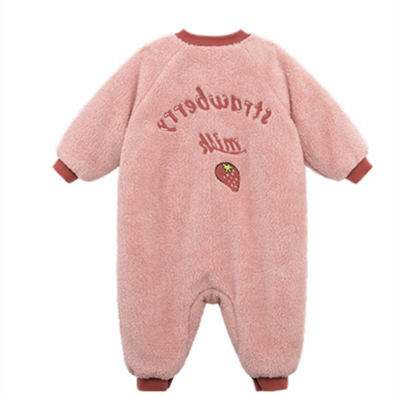 Детска пижама-комбинезон с подплата от фланел, унисекс, за деца на 1–3 г., 90% полиестер, нормална дебелина, подходяща за всички сезони