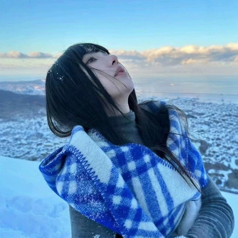 Шал с каре модел, полиестерна тъкан, warp-knit, корейски стил, зимен аксесоар за дами