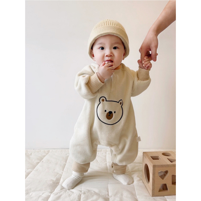 Dječji romper u korejskom stilu s flis podstavom, pamuk 91–95%, debeli materijal