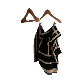 Двустранен шал от имитационен кашмир за жени, warp-плетение, топъл и дебел, смес памук и полиестер