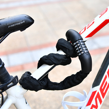 XTIGER WB100-150 Паролна верижна заключалка за велосипед – материали: желязо, инженерна пластмаса и плат; подходяща за велосипед, планински велосипед и мотоциклет; стил: модерен минимализъм