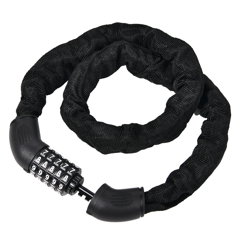 XTIGER WB100-150 Паролна верижна заключалка за велосипед – материали: желязо, инженерна пластмаса и плат; подходяща за велосипед, планински велосипед и мотоциклет; стил: модерен минимализъм