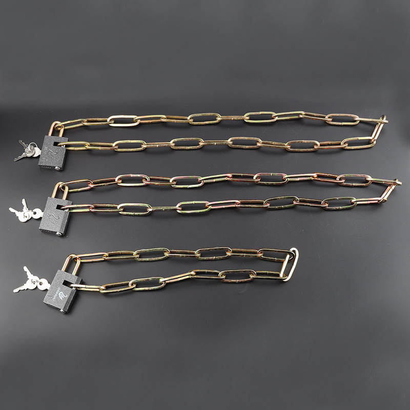 Удължен заварен веригов катинар от манганова стомана за велосипеди, мотори и електрически превозни средства – против кражба, 1130 g