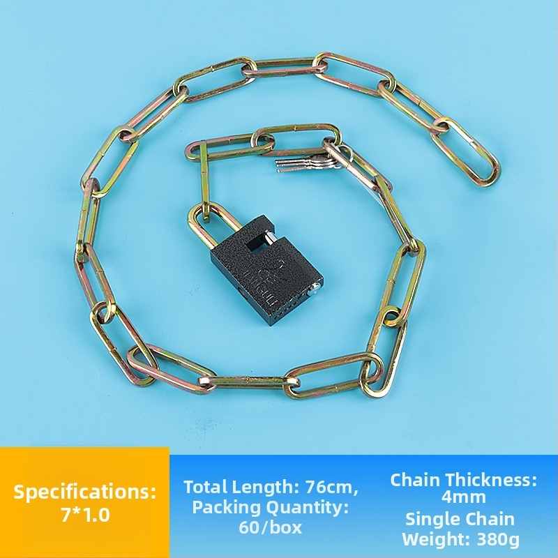 Удължен заварен веригов катинар от манганова стомана за велосипеди, мотори и електрически превозни средства – против кражба, 1130 g