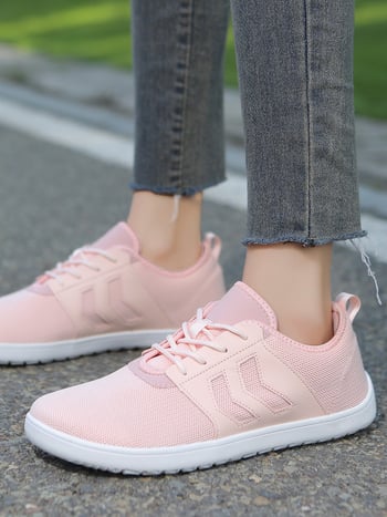 Планински обувки за туризъм, горно покритие от fly weave и синтетична кожа, подметка от естествен каучук, нисък глезен, дишащи