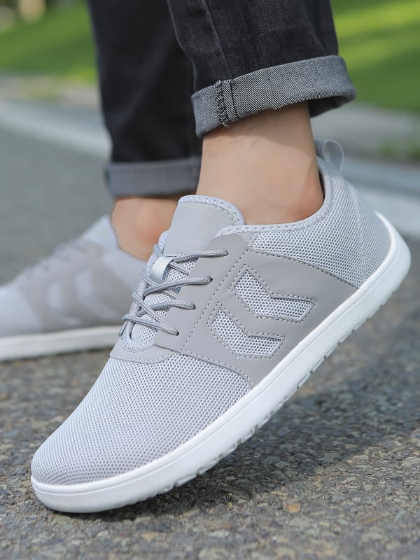 Планински обувки за туризъм, горно покритие от fly weave и синтетична кожа, подметка от естествен каучук, нисък глезен, дишащи