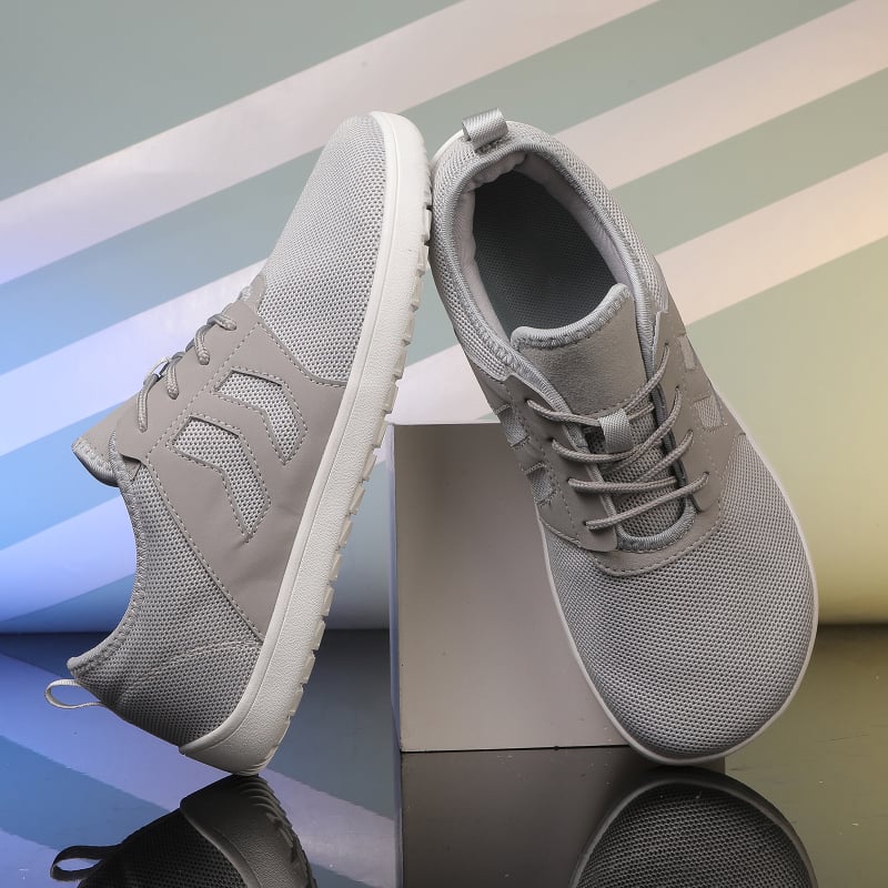 Планински обувки за туризъм, горно покритие от fly weave и синтетична кожа, подметка от естествен каучук, нисък глезен, дишащи