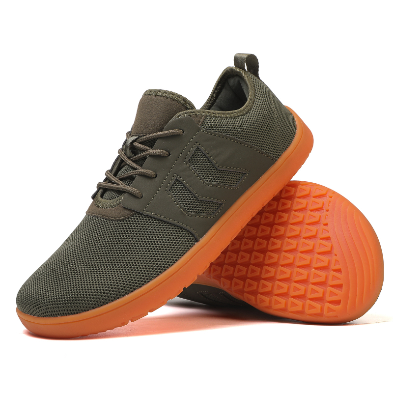 Планински обувки за туризъм, горно покритие от fly weave и синтетична кожа, подметка от естествен каучук, нисък глезен, дишащи