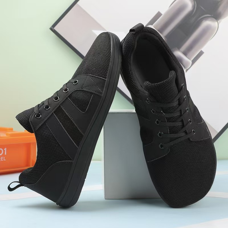 Планински обувки за туризъм, горно покритие от fly weave и синтетична кожа, подметка от естествен каучук, нисък глезен, дишащи