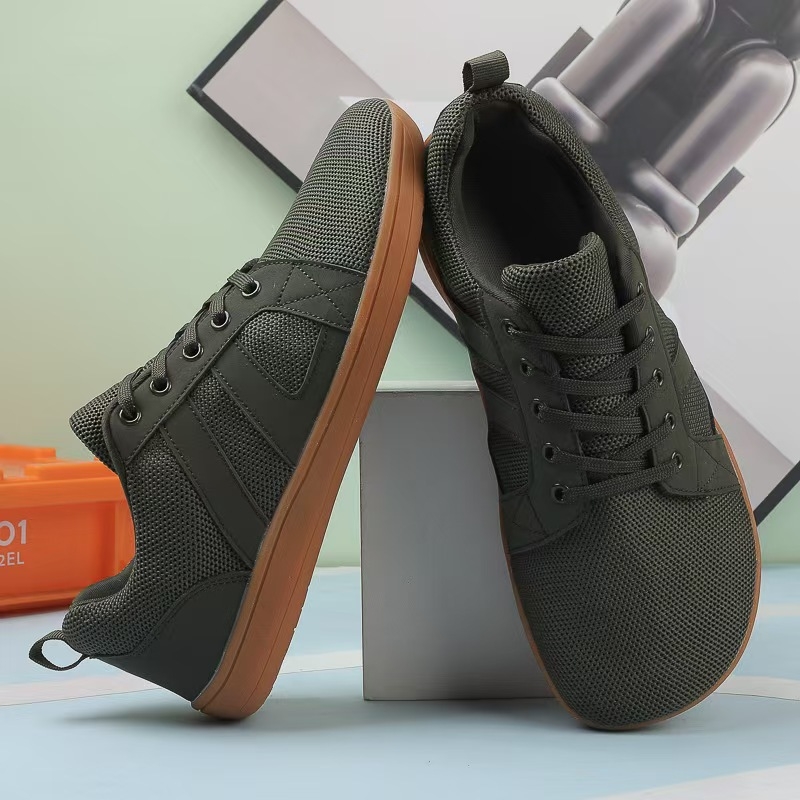 Планински обувки за туризъм, горно покритие от fly weave и синтетична кожа, подметка от естествен каучук, нисък глезен, дишащи