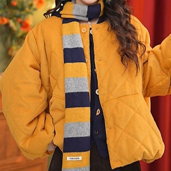 Унисекс шал с каре в warp-knit плат за зима, запазва топлината, полиестерна тъкан