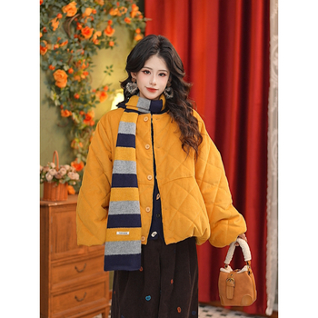 Унисекс шал с каре в warp-knit плат за зима, запазва топлината, полиестерна тъкан