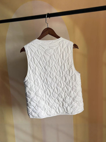 Елек без ръкави от 100% коприна Мулберри с подплата, лек и топъл, кръгло деколте, свободен силует, за есен-зима 2025