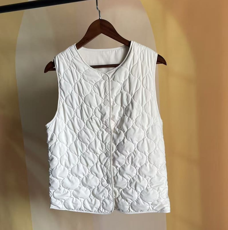 Елек без ръкави от 100% коприна Мулберри с подплата, лек и топъл, кръгло деколте, свободен силует, за есен-зима 2025