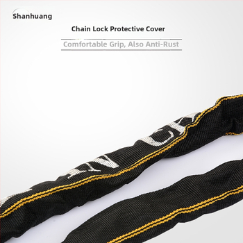 Верижен катинар за велосипед с плат покритие и квадратна глава, манганова стомана, 380 г; подходящ за велосипеди, електрически превозни средства и мотоциклети