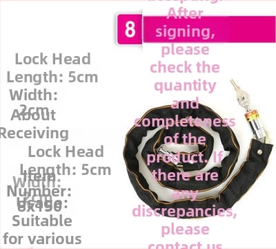 Верижен катинар за велосипед с плат покритие и квадратна глава, манганова стомана, 380 г; подходящ за велосипеди, електрически превозни средства и мотоциклети