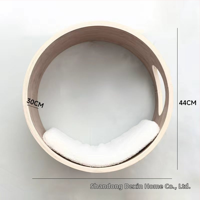 Aventurine Стенна дървена котешка катерачна конструкция с платформа за скачане, изкачваща колона, компактна форма и вградена лежанка и дъска за драскане