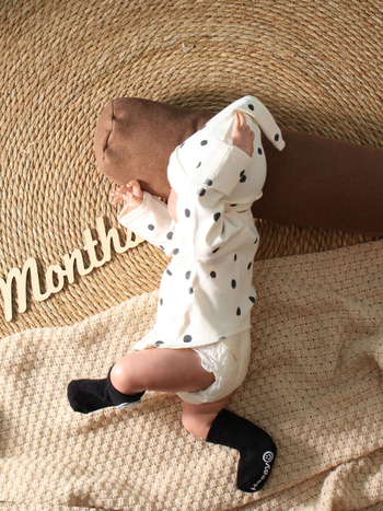 Pamukasti bebi kombinezon s vezanjem na leđima, unisex noćna odjeća za novorođenčad, okrugli izrez, 100% pamuk, pogodno za sve sezone