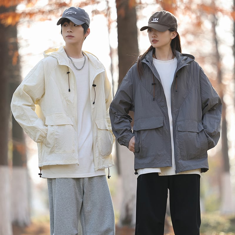 ODJEĆA ZA ZAŠTITU OD SUNCA UPF50+, tanka i prozračna, najlon smjesa, zatvarač, bočne džepove