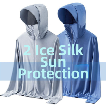 UPF50+ Vanjska jakna od Ice Silk za muškarce i žene, lagana i prozračna, UV zaštita, za ribolov