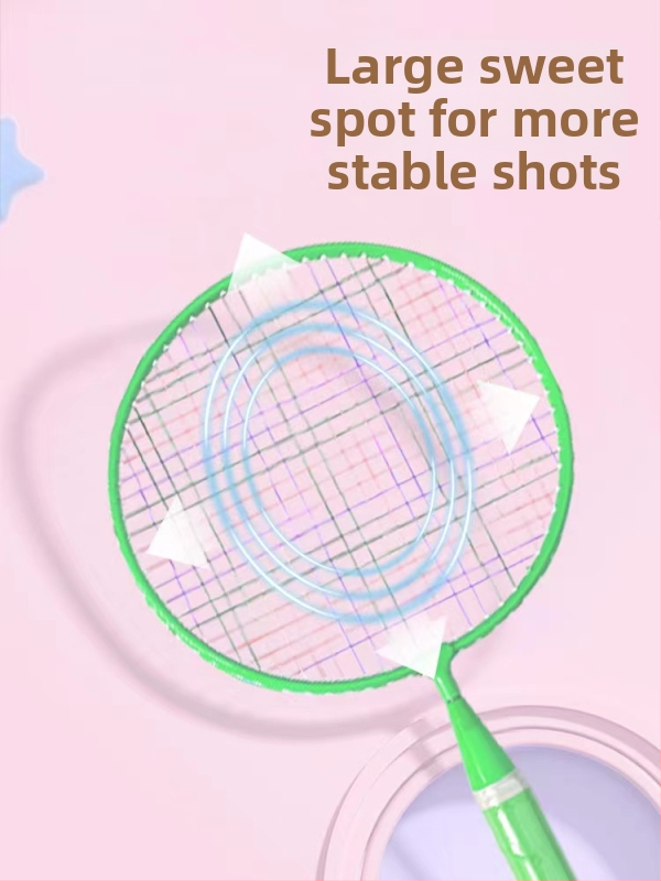 Комплект от две ракетки за деца за бадминтон за начинаещи — тегло 90–94 g, дебелина на дръжката G4, струни от найлон