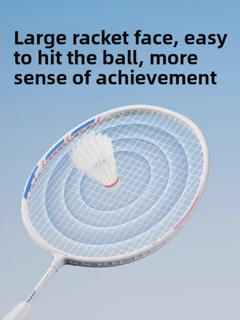 Ракета за бадминтон за деца и юноши, ултра-лека, издръжлива за тренировки (единична и двойна), 95–100 g, рамка от алуминиева сплав, струни от фибър, средна твърдост